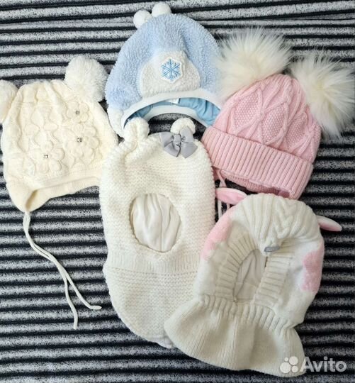 Шапки зимние на девочку