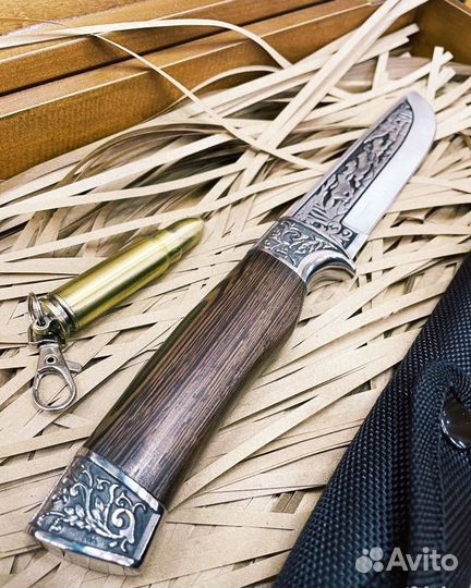 Нож для охоты рыбалки туризма. Сталь 65X13. Новый
