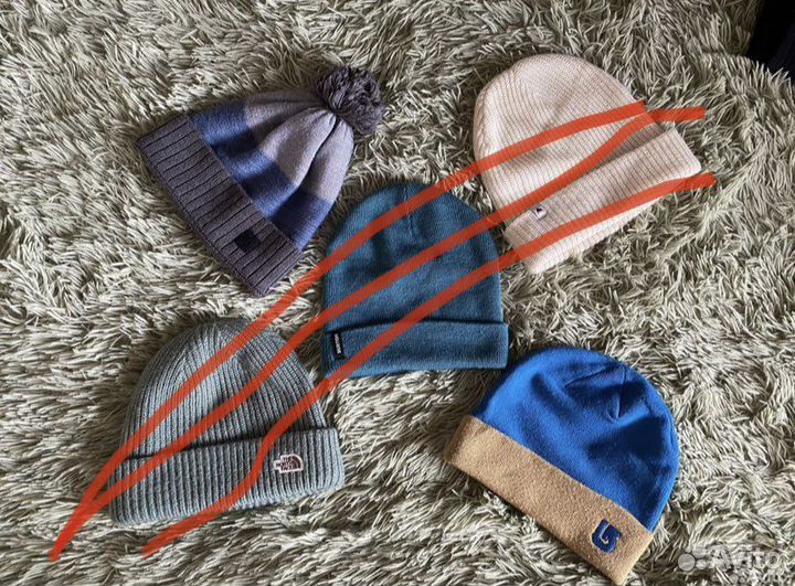 Шапки burton the north face nixon