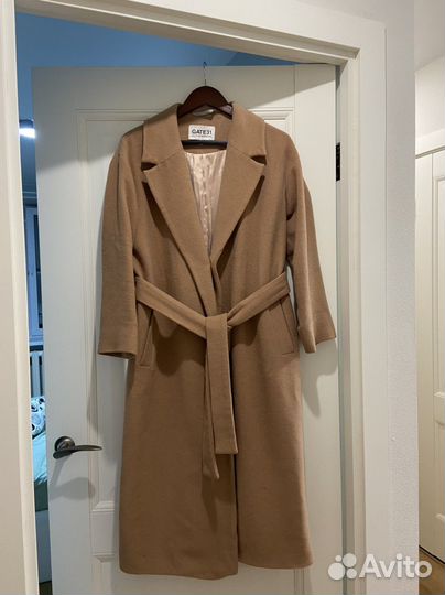 Пальто gate31 бежевое / синие