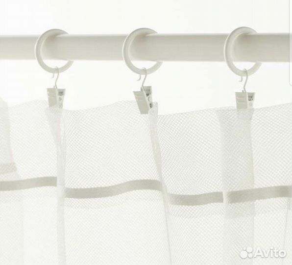 Тюль новая IKEA лилль и кольца на гардины