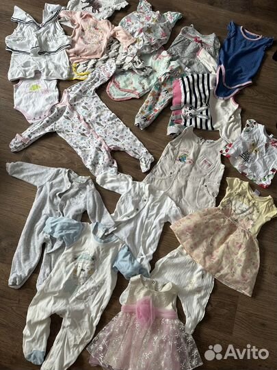 Детская одежда для девочки 50-68 пакетом