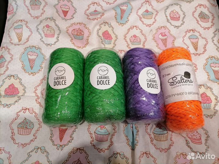 Трикотажная пряжа, шнуры, донышки