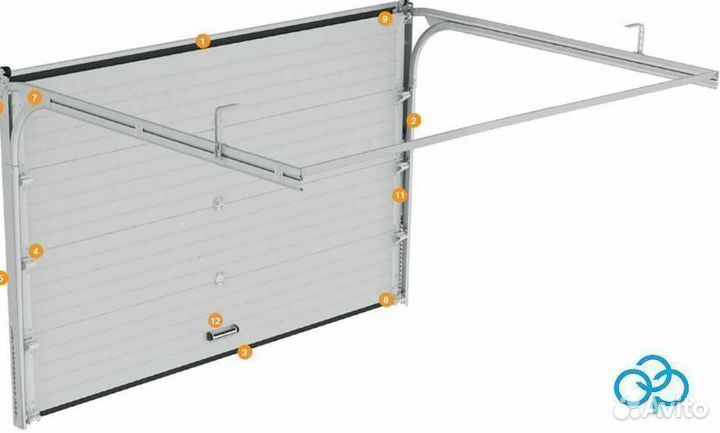 Гаражные секционные ворота дорхан 3000х2250