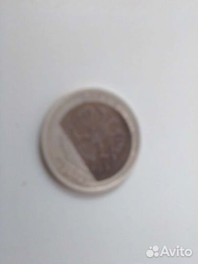 1 рубль 2008 г.,спмд,брак