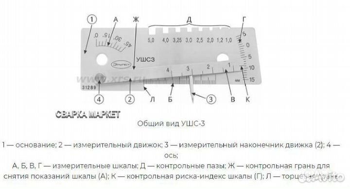 Шаблон сварщика ушс-3