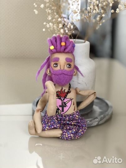 Кукла ручной работы текстильная