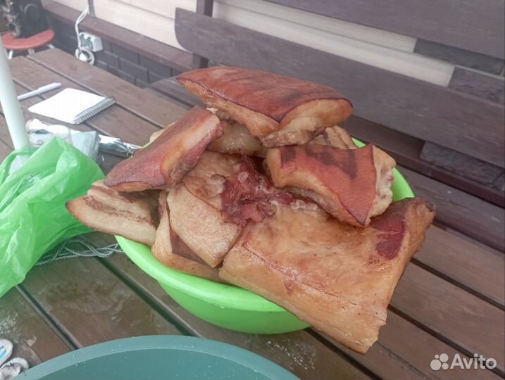 Копченое домашнее сало