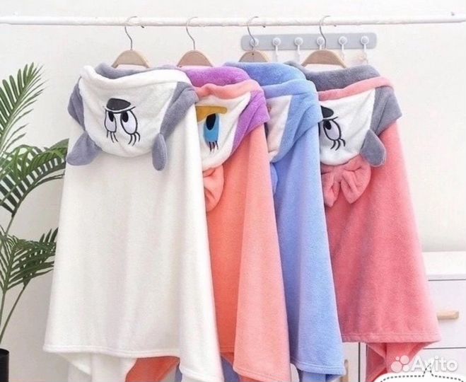 Детское полотенце пончо 70х140 в ассортименте