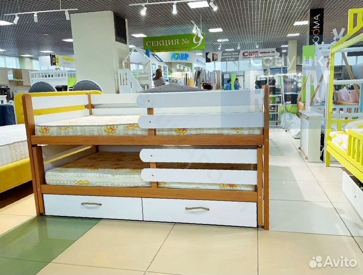 Двухъярусная Кровать из бука