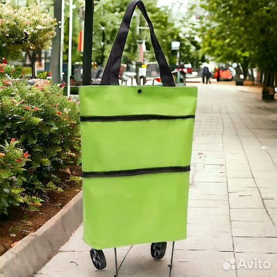 Сумка тележка складная хозяйственная на колесах