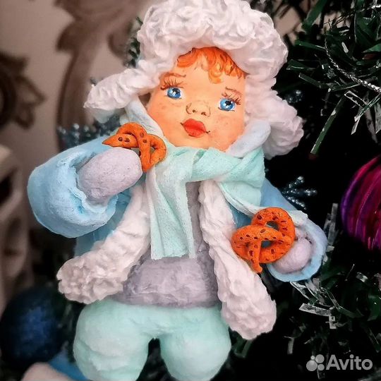 Ватные елочные игрушки СССР