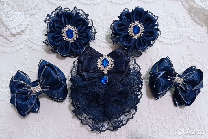 Школьные банты, ручная работа