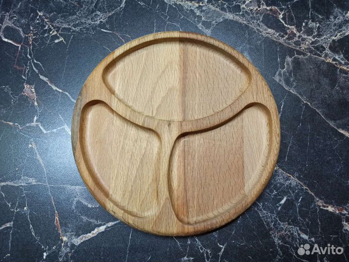Менажница из дерева, Деревянная тарелка, новая