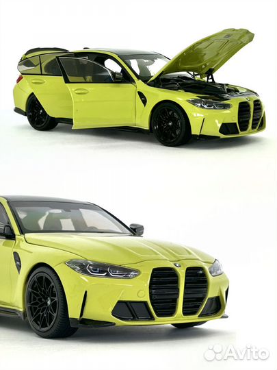 Модель 1/18 BMW M3 2020 G80 Competition жёлтый