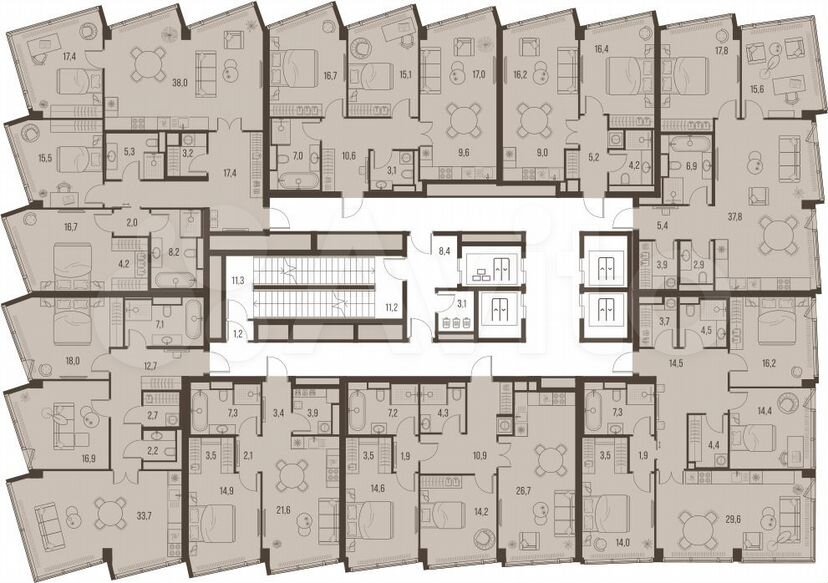 4-к. квартира, 127,9 м², 23/32 эт.