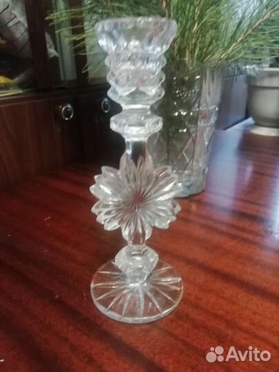 Сова хрустальный подсвечник СССР