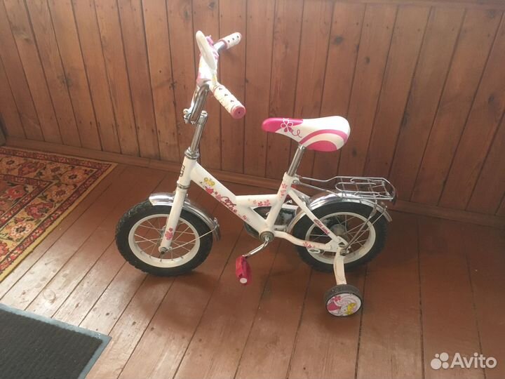 Велосипед детский 4 колесный для девочки