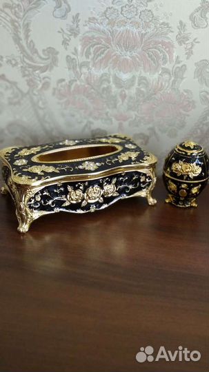 Шкатулка салфетница и яйцо для зубчисток