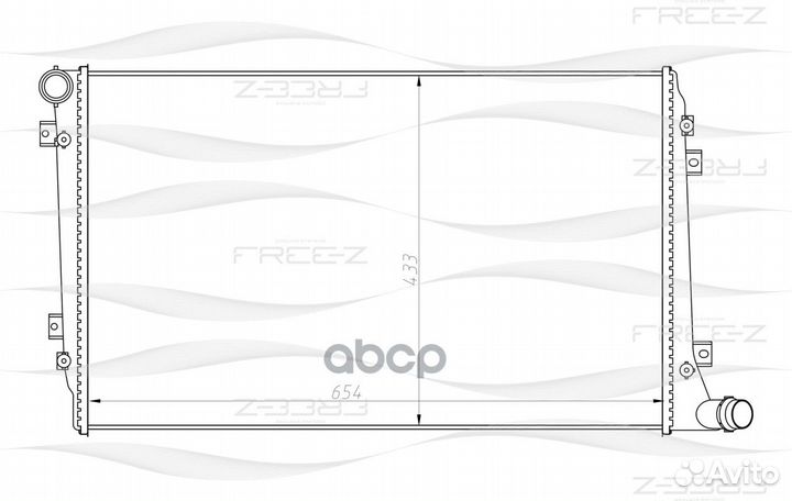 Радиатор системы охлаждения audi A3 03/VW Cadd