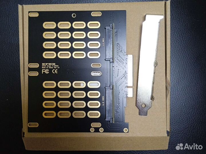 Плата расширения на 2 порта U.2 SFF-8639 на PCI x8