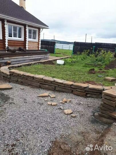 Укладка тротуарной плитки и плитняка