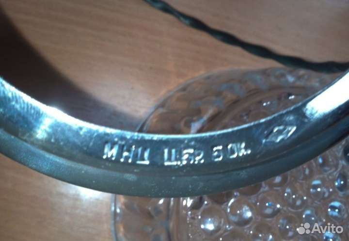 Три вазы стекло в мельхиоре СССР