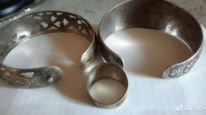 Серебро.Кубачи.Браслеты.Кольца.ссср