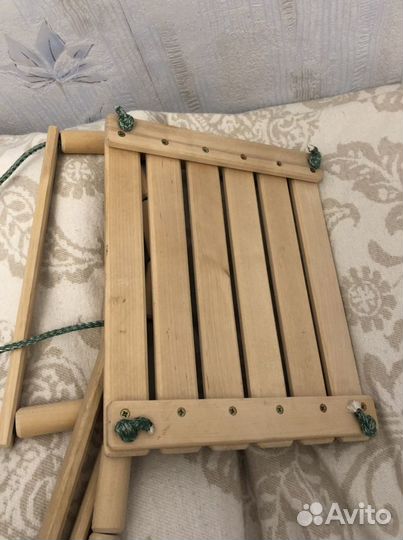 Качели детские подвесные деревянные