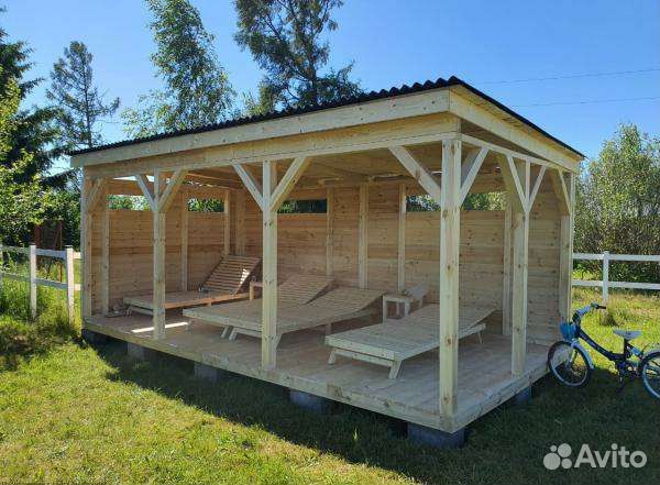 Беседка садовая для дачи, летняя веранда