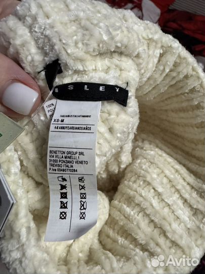 Шапка на девочку sisley оригинал 4-5 лет