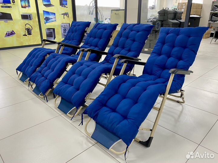 Кресло шезлонг раскладушка с матрасом