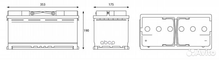 Аккумулятор gladiator EFB 110 Ah, 960 A