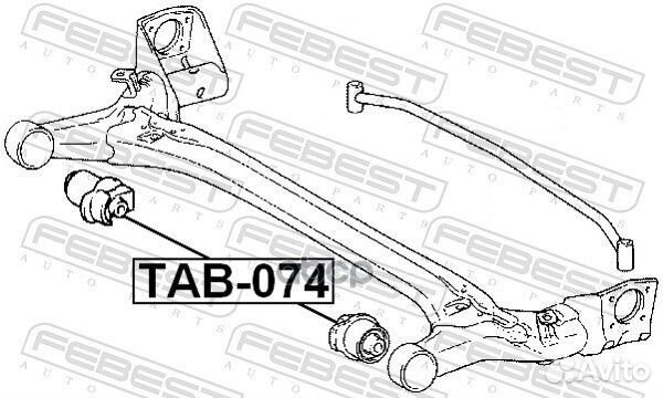 Сайлентблок задней балки TAB074 Febest