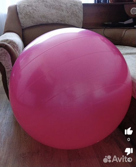 Фитбол с насосом мяч гимнастический