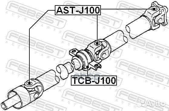 AST-J100 крестовина кардана D22xL35 Toyota Cam