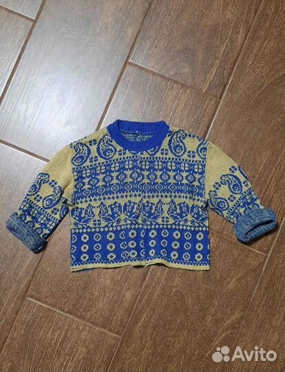 Детский вязаный свитер кофта СССР