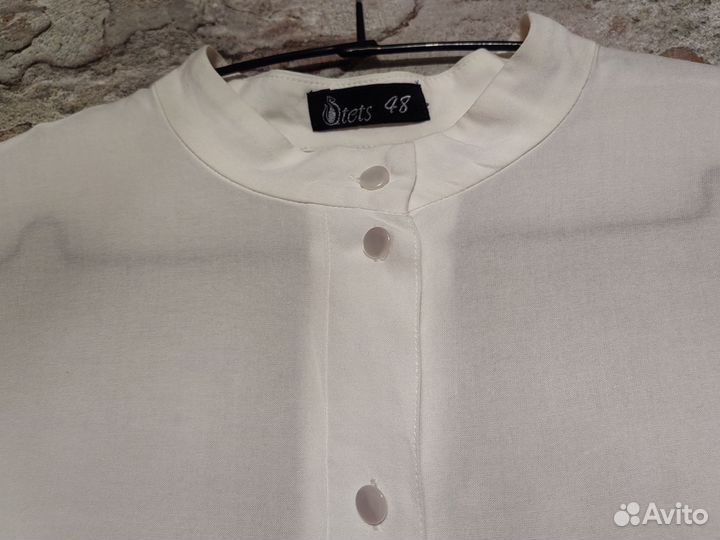 Блузка белая Stets/ 48 50, вискоза