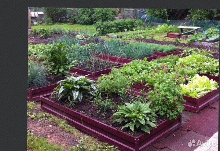 Грядка темно-зеленая 1м х 2м х 22см