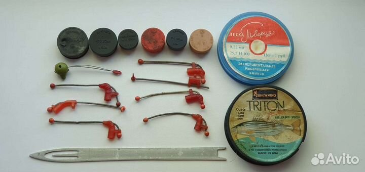 Зимние удочки, катушки, кивки, коробочки СССР