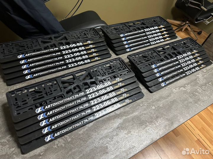 Номерная рамка c вашим логотипом и дизайном