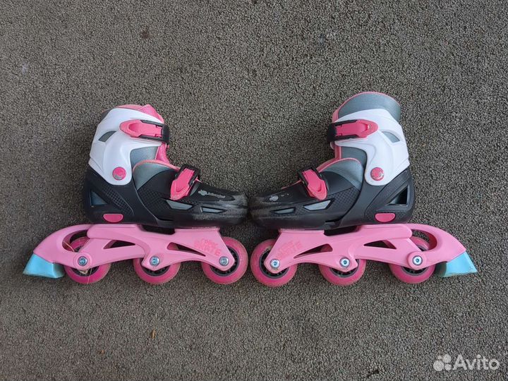 Роликовые коньки детские раздвижные + защита шлем