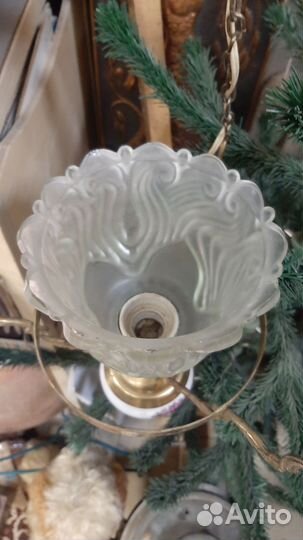 Люстра потолочная СССР, латунь