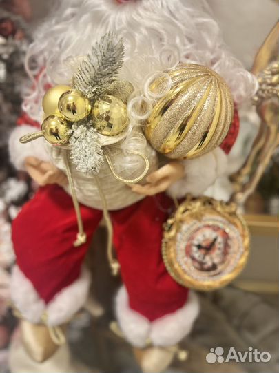 Дед мороз Санта Клаус сидячий премиум