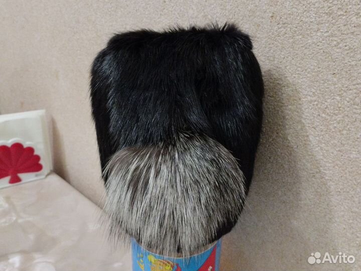 Шапка зимняя меховая женская чернобурка