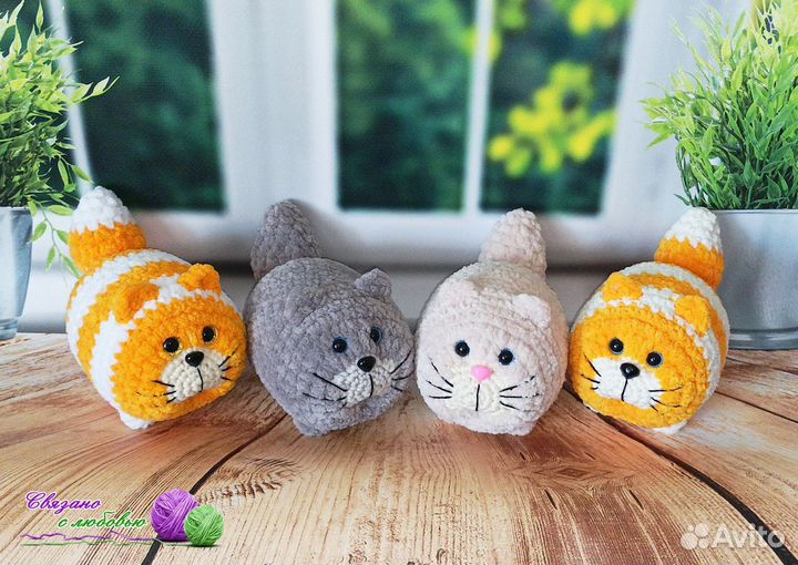 Вязаная игрушка Кот