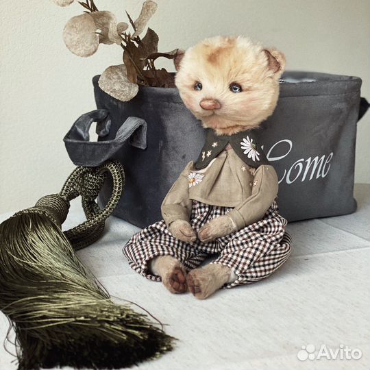 Коллекционный Будуарный мишка тедди ручная работа