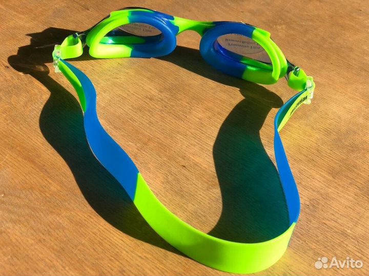 Детские очки для плавания YO889 зелено-синие