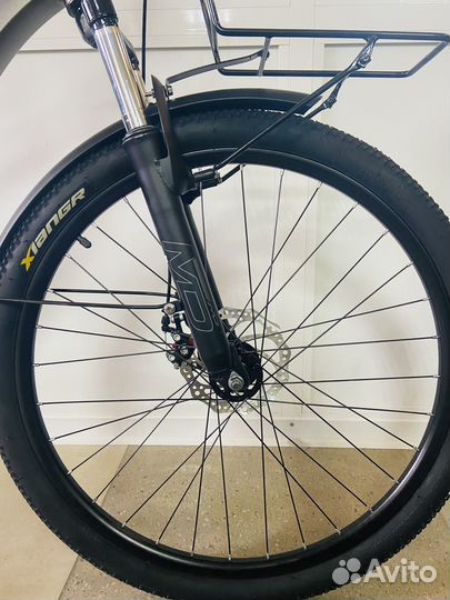 Велосипед взрослый с багажником алюминиевый