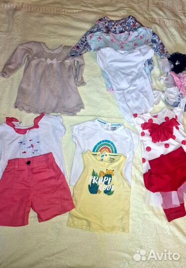 Пакет фирменных вещей на девочку 68 74